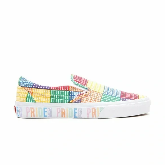 VANS Pride Classic Low Womens Slip-on Shoes Multicolor VN0A33TB3WJ1 NEW Sz 8.5 - Picture 2 of 7